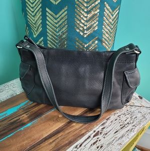 Fossil soft black leather handbag purse